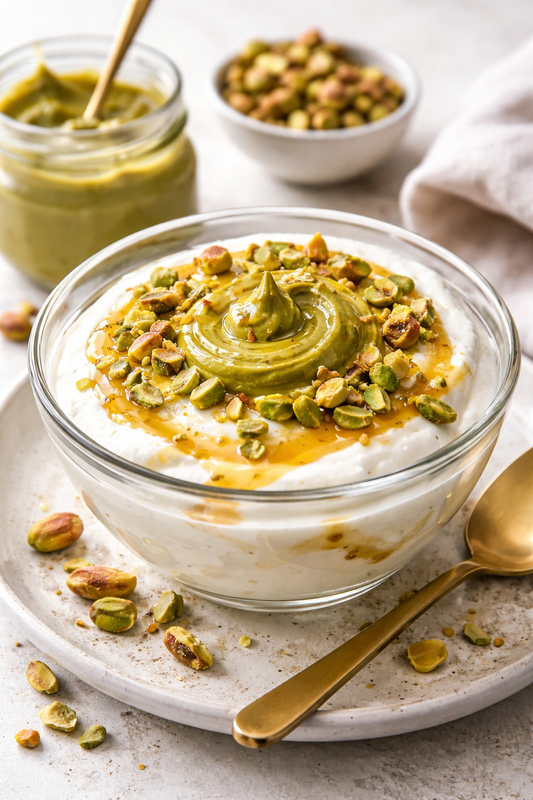 griechischer Joghurt mit Pistaziencreme