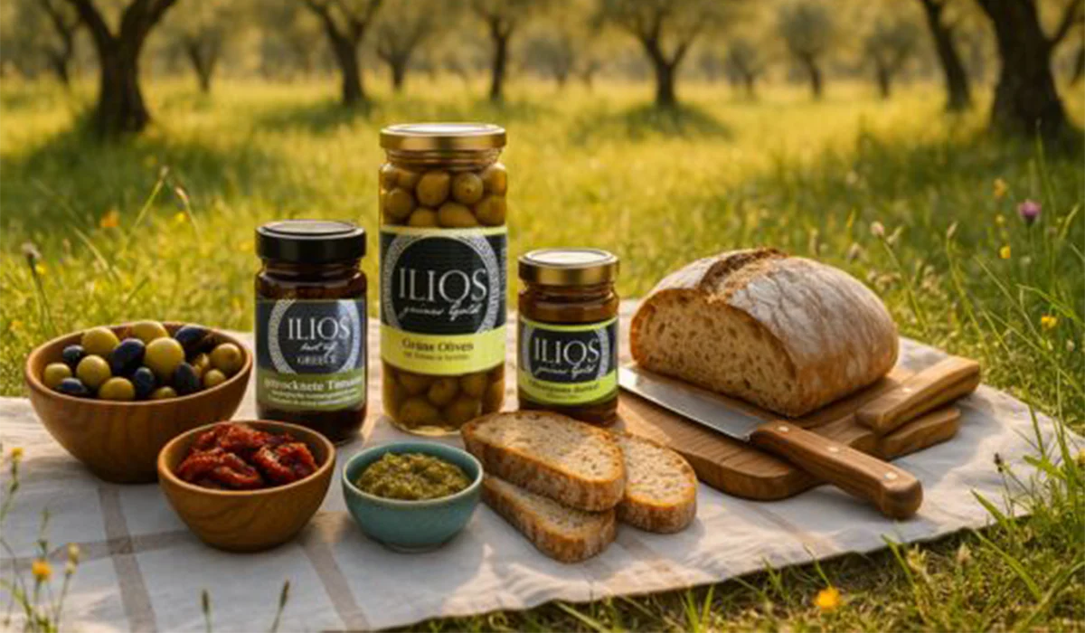 Oliven-Produkte im Olivenhain