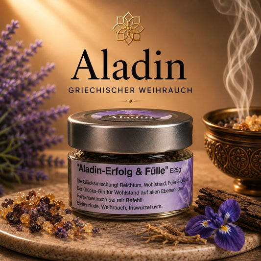 Räuchermischung Aladin – für Glück, Fülle & Herzenswünsche (Glas)