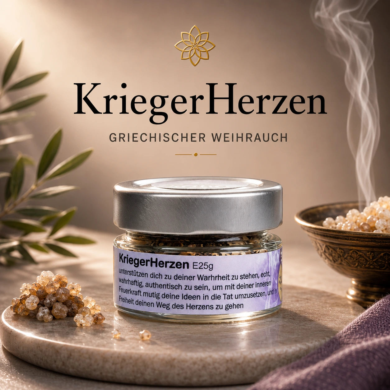 Räuchermischnung III Kraft des Herzens (Glas)