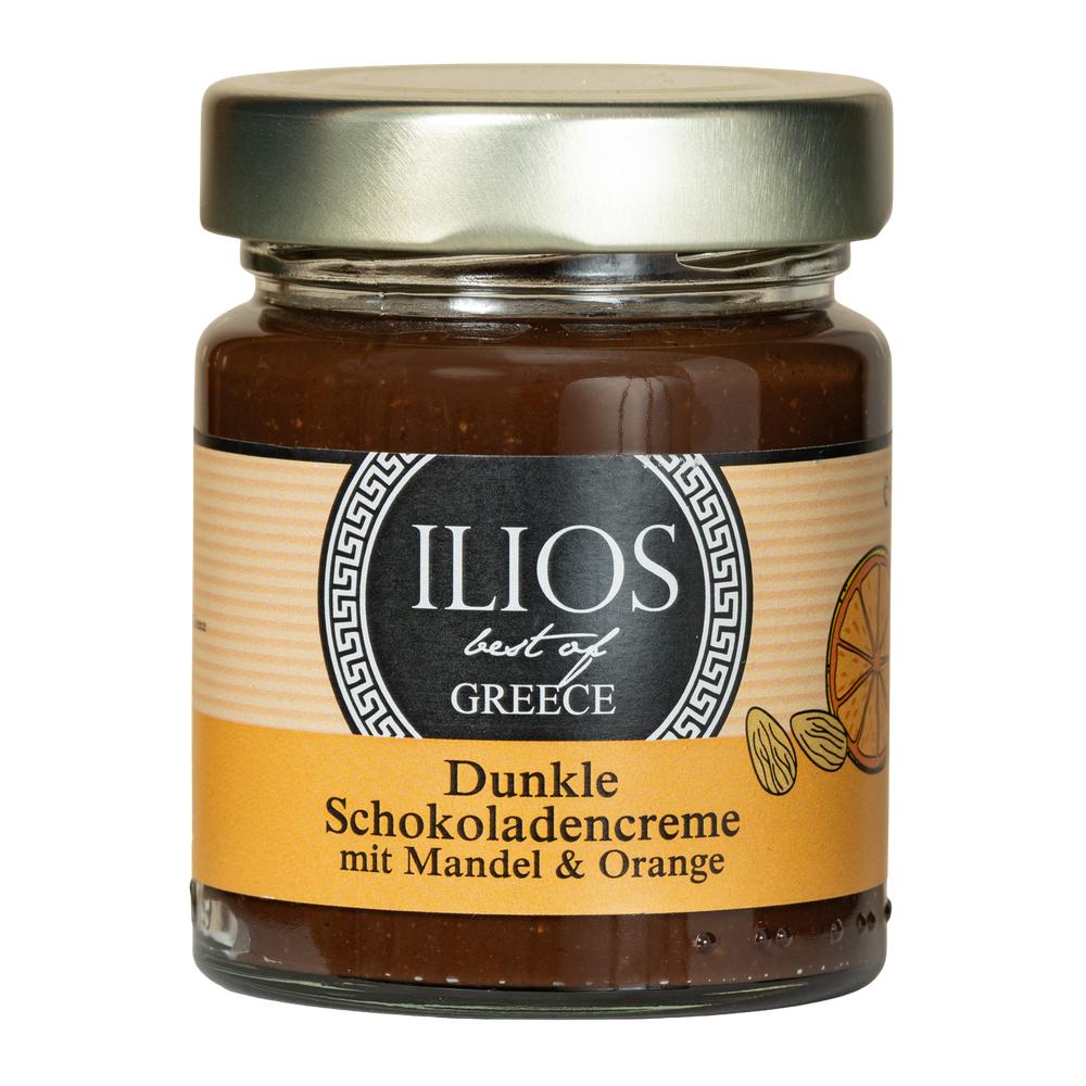 Dunkle Schokoladencreme mit Mandel und Orange
