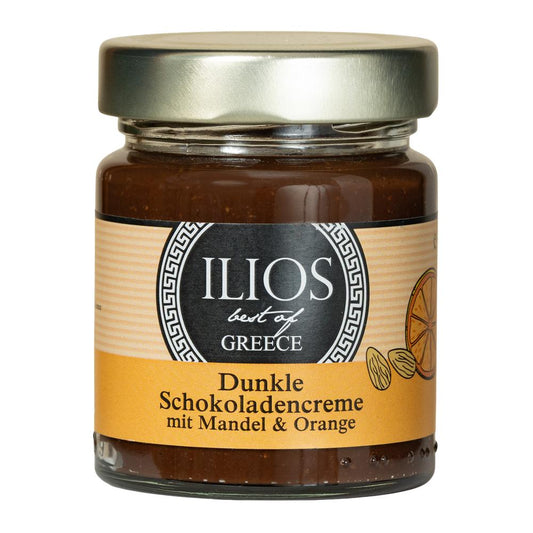 Dunkle Schokoladencreme mit Mandel und Orange