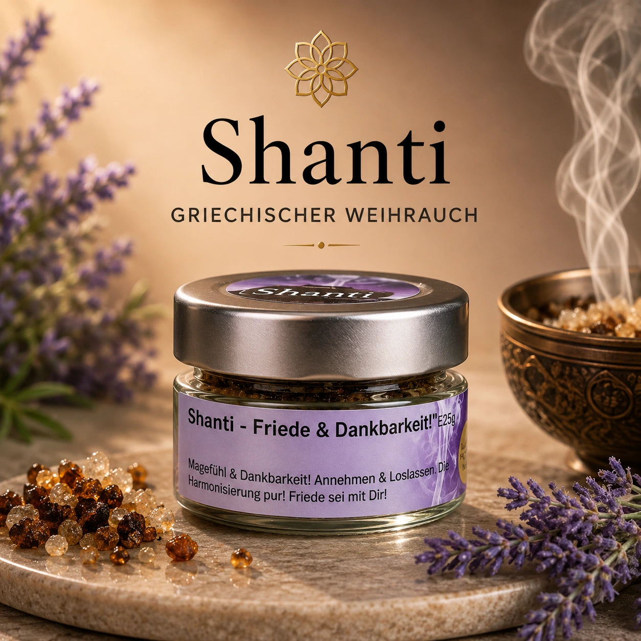 Räuchermischung II Geborgenheit & Frieden (Glas)