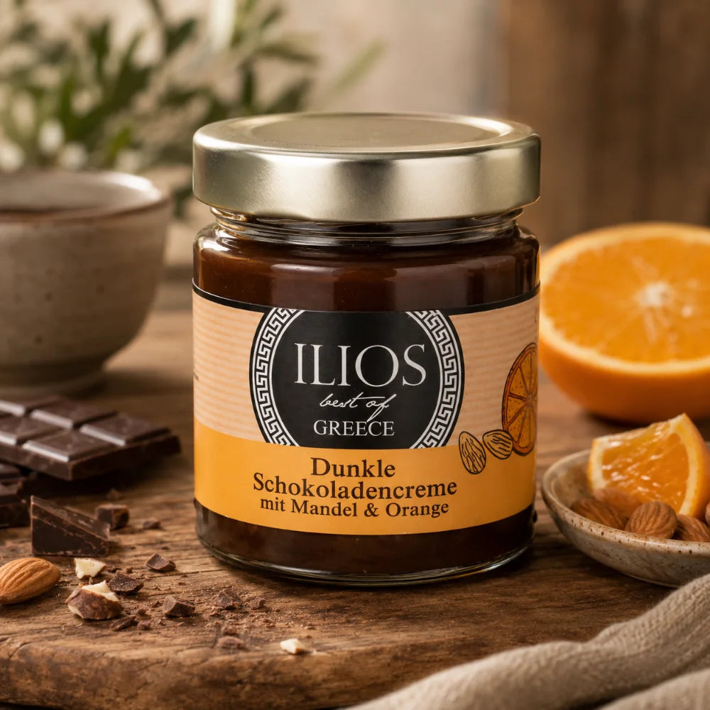 dunkle schokoladencreme mit mandeln und orange 190g dunkle schokocreme im glas 190g kaufen