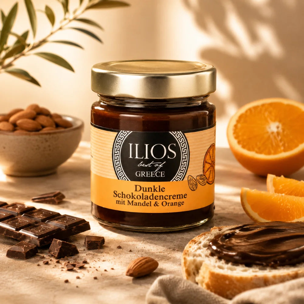 dunkle schokoladencreme mit mandeln und orange 190g dunkle schokocreme im glas 190g kaufen