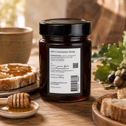 griechischer eichenhonig eichenhonig 480g im glas honig kaufen