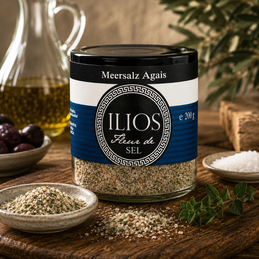 fleur de sel aegean meersalzmischung 200g fleur de sel aegean meersalzmischung fein im glas
