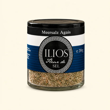 fleur de sel aegean meersalzmischung 200g fleur de sel aegean meersalzmischung fein im glas