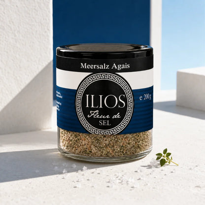 fleur de sel aegean meersalzmischung 200g fleur de sel aegean meersalzmischung fein im glas