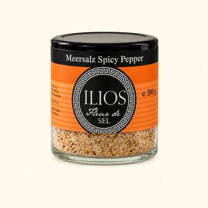 fleur de sel spicey pepper meersalzmischung 200g fleur de sel spicey pepper meersalzmischung fein im glas