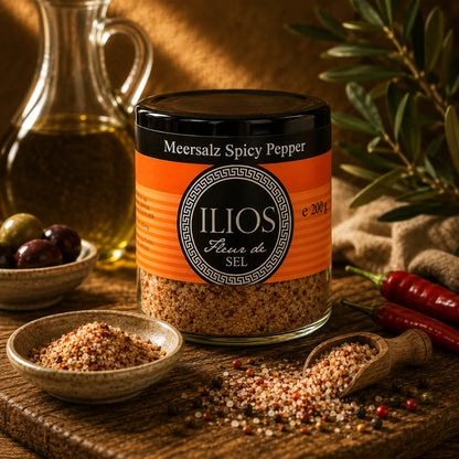 fleur de sel spicey pepper meersalzmischung 200g fleur de sel spicey pepper meersalzmischung fein im glas