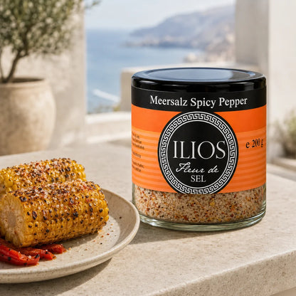 fleur de sel spicey pepper meersalzmischung 200g fleur de sel spicey pepper meersalzmischung fein im glas