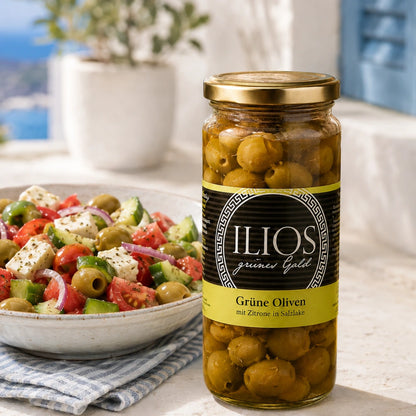 griechische oliven grüne oliven mit zitrone 300g im glas grüne oliven kaufen