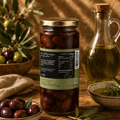griechische oliven kalamon oliven in extra nativem olivenöl 300g im glas oliven kaufen