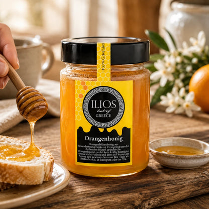 griechischer honig orangenblütenhonig 480g im glas orangenhonig kaufen