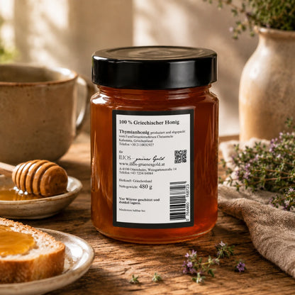 griechischer honig thymianhonig 480g im glas thymianhonig kaufen
