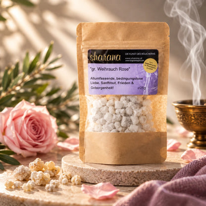 griechischer weihrauch nachfüllpack rose weihrauch herzöffnend, friedvoll 25 g griechischer weihrauch nachfüllpack kaufen