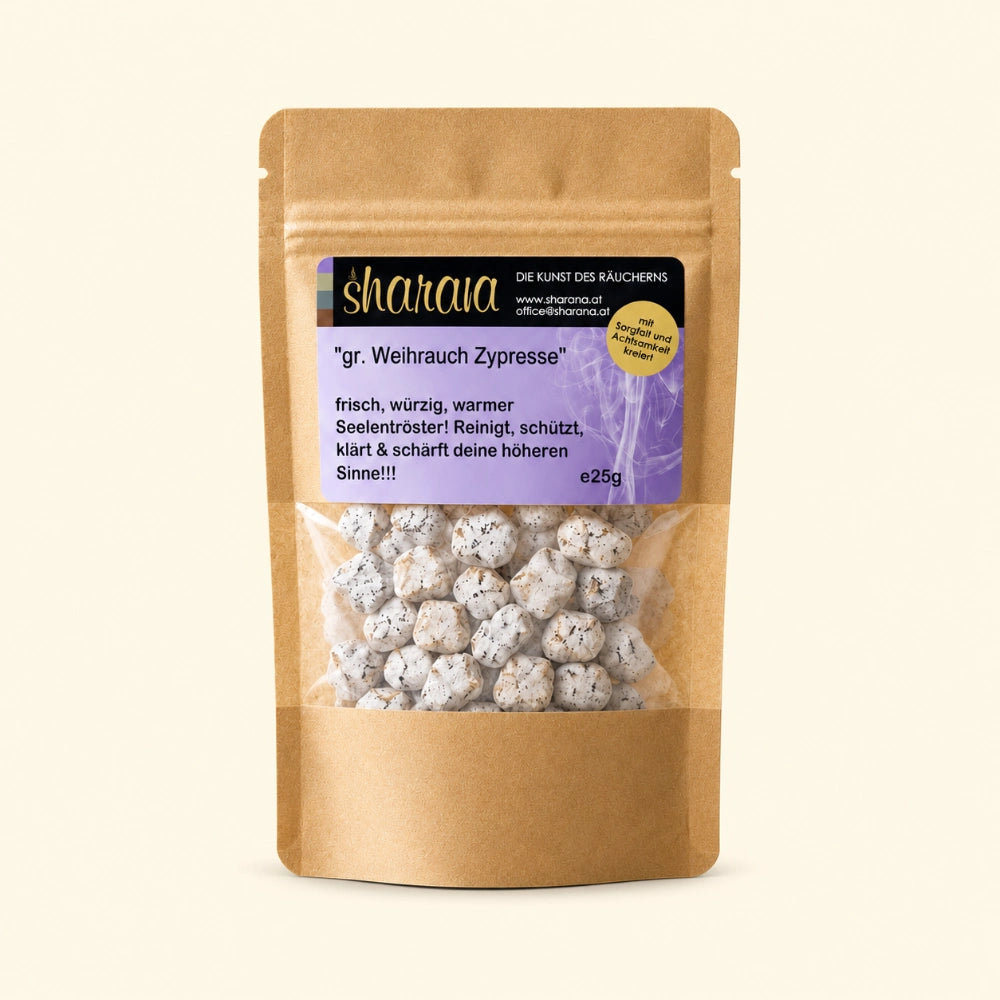 griechischer weihrauch nachfüllpack zypresse weihrauch klärend, schützend  25 g griechischer weihrauch nachfüllpack kaufen