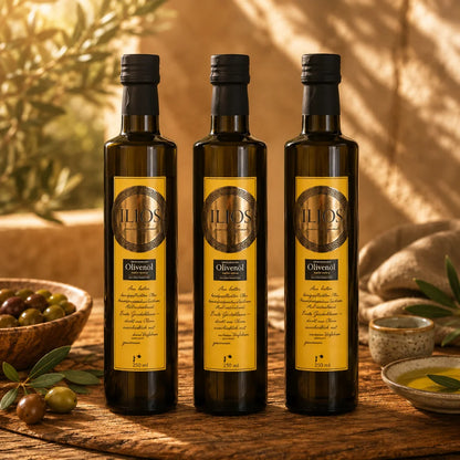 ilios extra natives olivenoel 3er paket a 750ml 3x 750ml olivenoel flasche kaufen- olivenoel kaufen