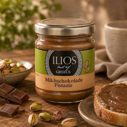 milchschokoladecreme mit pistazien ohne zuckerzusatz 190g milchschokocreme mit pistazien im glas 190g kaufen