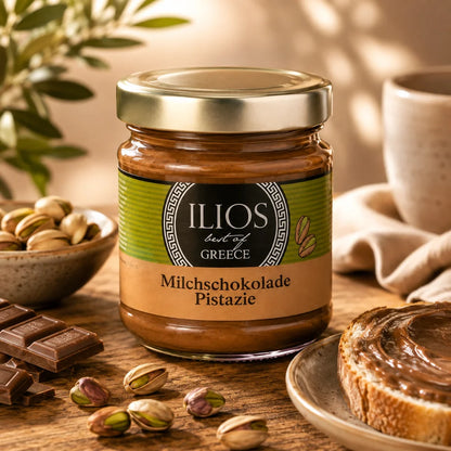 milchschokoladecreme mit pistazien ohne zuckerzusatz 190g milchschokocreme mit pistazien im glas 190g kaufen