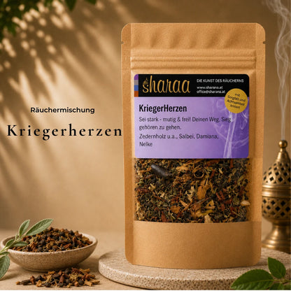 räuchermischung nachfüllpack kriegerherzen räuchermischung mutig, wahrhaftig & herzensstark 25 g im glas räuchermischung nachfüllpack kaufen